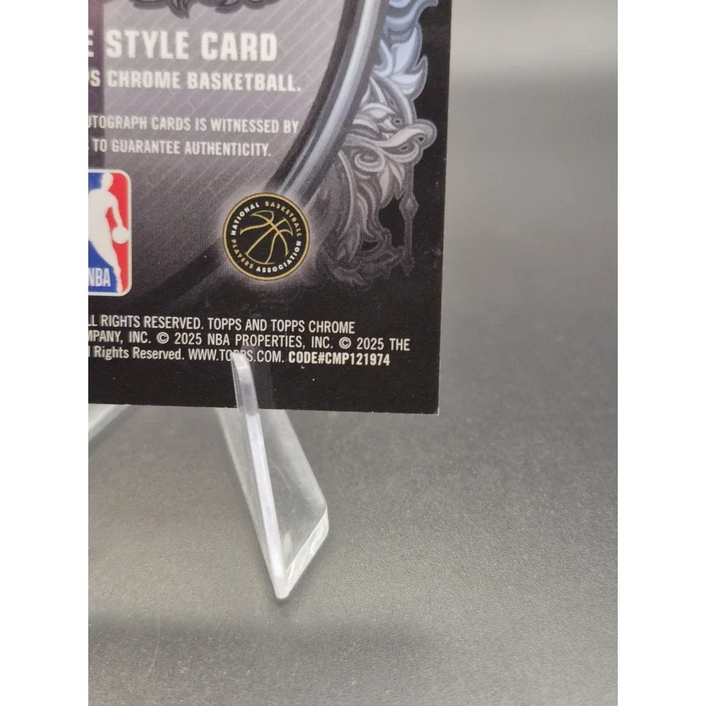 2025-26 Topps Chrome Spencer Dinwiddie #SS-SD Signature Style Blue /150 AU Mavs